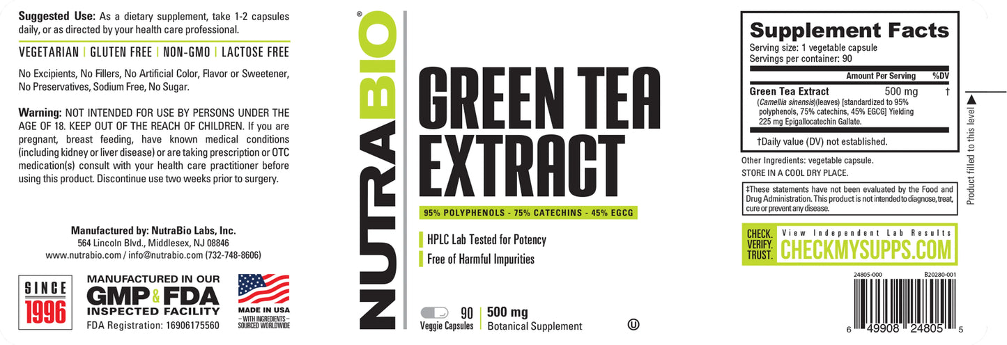 NUTRA BIO GREEN TEA EXTRACT