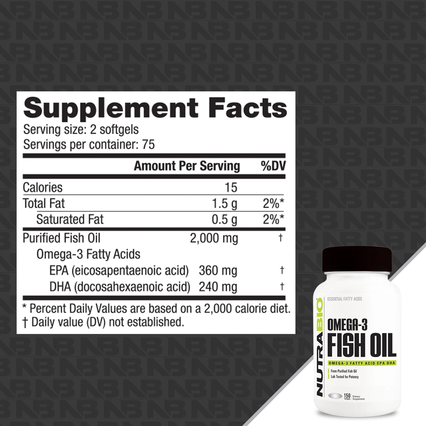 NUTRABIO OMEGA 3 FISH OIL